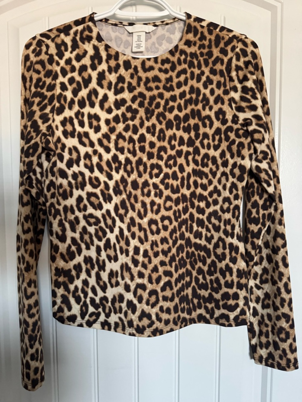 Leopard Print Long Sleeve Top